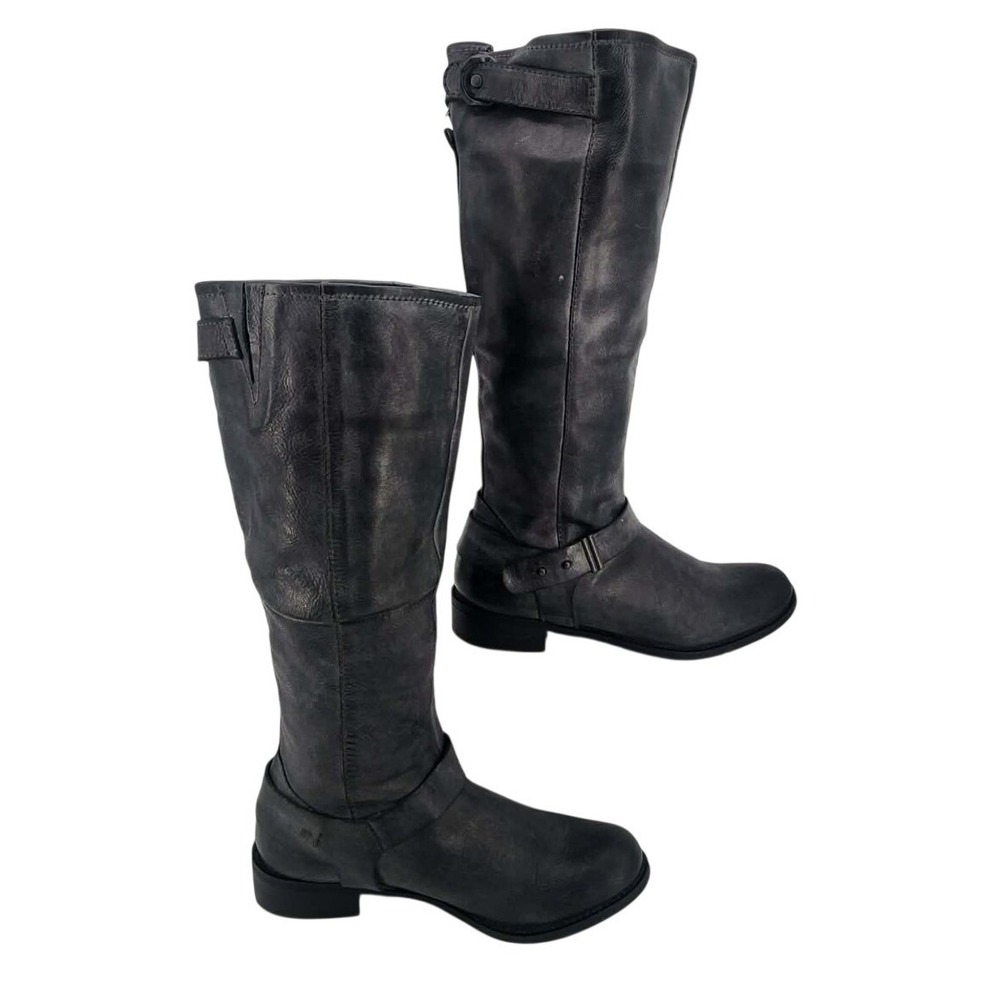 Women's Steve Madden Ryley Riding Boots Gray Distressed size 9.5 READ - Picture 2 of 6